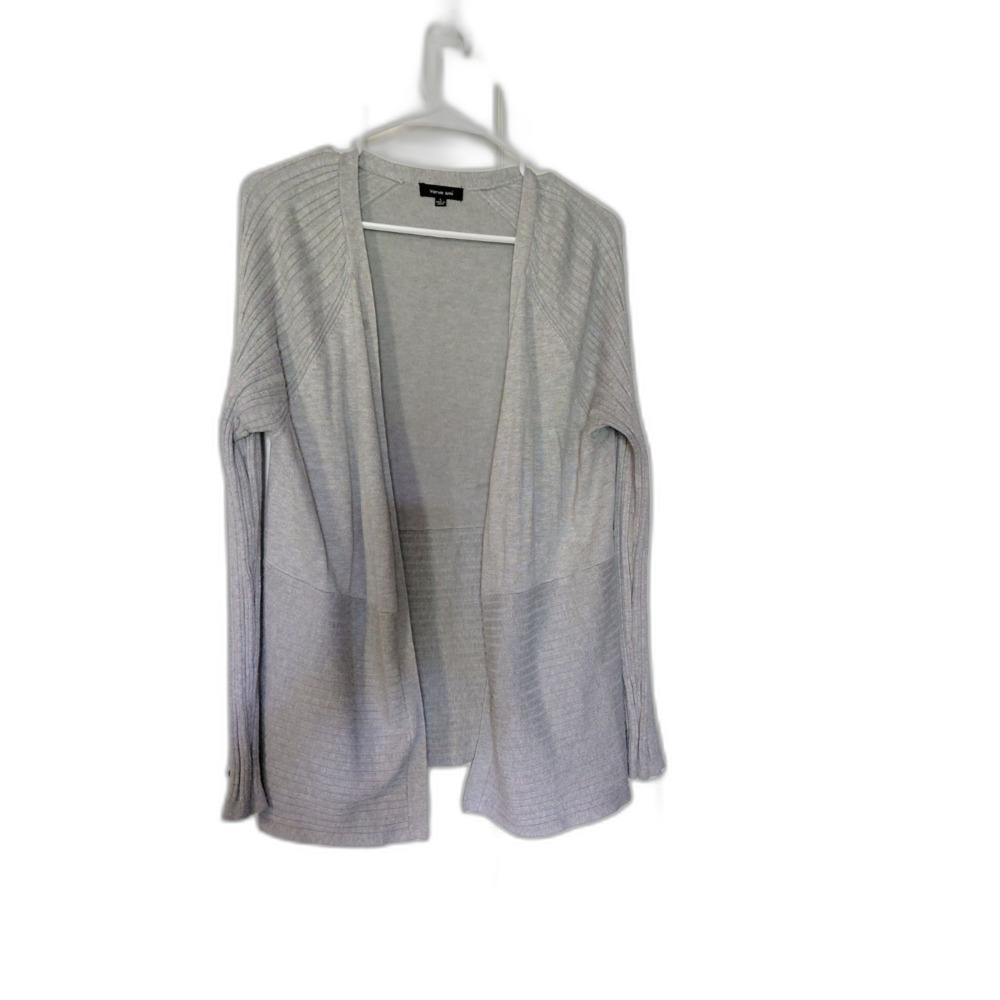 Verve Ami  open-front cardigan sweater with sleeve accents L‎